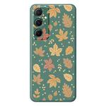 For Samsung Galaxy S21 Ultra 5G F Series Minimalist TPU Creative Painted Phone Case(Green A1098)