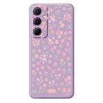 For Samsung Galaxy S23 5G G Series Minimalist TPU Creative Painted Phone Case(Purple A1101)