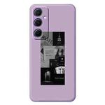 For Samsung Galaxy S22 Ultra 5G G Series Minimalist TPU Creative Painted Phone Case(Purple A1110)