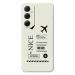 For Samsung Galaxy S22+ 5G G Series Minimalist TPU Creative Painted Phone Case(White A1111)