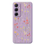 For Samsung Galaxy S21 5G G Series Minimalist TPU Creative Painted Phone Case(Purple A1112)