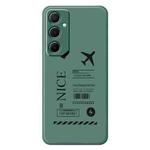 For Samsung Galaxy S21 5G G Series Minimalist TPU Creative Painted Phone Case(Green A1111)