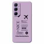 For Samsung Galaxy S21 5G G Series Minimalist TPU Creative Painted Phone Case(Purple A1111)