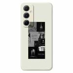 For Samsung Galaxy S21 Ultra 5G G Series Minimalist TPU Creative Painted Phone Case(White A1110)
