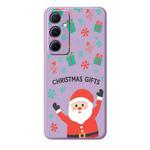 For Samsung Galaxy A53 5G A Series Minimalist TPU Creative Painted Phone Case(Purple A0940)