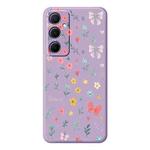 For Samsung Galaxy A13 4G A Series Minimalist TPU Creative Painted Phone Case(Purple A0955)