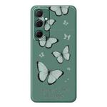 For Samsung Galaxy A12 A Series Minimalist TPU Creative Painted Phone Case(Green A0979)