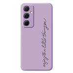 For Samsung Galaxy A15 4G / 5G B Series Minimalist TPU Creative Painted Phone Case(Purple A1004)
