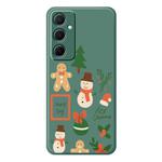For Samsung Galaxy A55 5G B Series Minimalist TPU Creative Painted Phone Case(Green A0996)