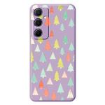 For Samsung Galaxy A32 4G B Series Minimalist TPU Creative Painted Phone Case(Purple A0998)
