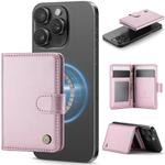 JEEHOOD J09 RFID Magnetic Buckle Card Bag(Pink)