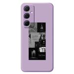 For Samsung Galaxy A15 4G / 5G G Series Minimalist TPU Creative Painted Phone Case(Purple A1110)