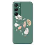 For Samsung Galaxy A56 5G F Series Minimalist TPU Creative Painted Phone Case(Green A1089)
