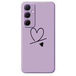 For Samsung Galaxy A15 4G / 5G F Series Minimalist TPU Creative Painted Phone Case(Purple A1099)