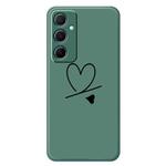 For Samsung Galaxy A23 5G / 4G F Series Minimalist TPU Creative Painted Phone Case(Green A1099)