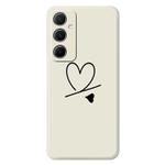 For Samsung Galaxy A13 5G F Series Minimalist TPU Creative Painted Phone Case(White A1099)