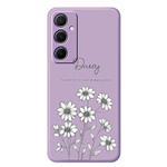 For Samsung Galaxy A24 5G / 4G E Series Minimalist TPU Creative Painted Phone Case(Purple A1083)