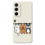 For Samsung Galaxy A13 5G E Series Minimalist TPU Creative Painted Phone Case(White A1079)