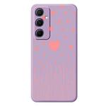 For Samsung Galaxy A22 4G E Series Minimalist TPU Creative Painted Phone Case(Purple A1072)
