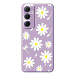 For Samsung Galaxy A52 5G / 4G E Series Minimalist TPU Creative Painted Phone Case(Purple A1068)