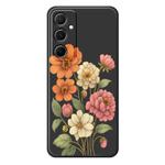 For Samsung Galaxy A36 5G D Series Minimalist TPU Creative Painted Phone Case(Black A1054)