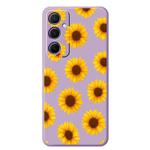 For Samsung Galaxy A55 5G D Series Minimalist TPU Creative Painted Phone Case(Purple A1049)