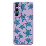 For Samsung Galaxy A32 4G D Series Minimalist TPU Creative Painted Phone Case(Purple A1047)
