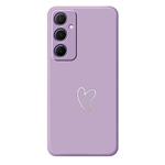 For Samsung Galaxy A32 5G D Series Minimalist TPU Creative Painted Phone Case(Purple A1044)