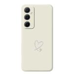 For Samsung Galaxy A12 D Series Minimalist TPU Creative Painted Phone Case(White A1044)