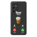 For Samsung Galaxy A34 5G C Series Minimalist TPU Creative Painted Phone Case(Black A1021)