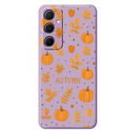 For Samsung Galaxy A34 5G C Series Minimalist TPU Creative Painted Phone Case(Purple A1032)