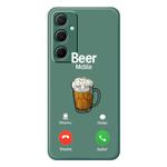 For Samsung Galaxy A33 5G C Series Minimalist TPU Creative Painted Phone Case(Green A1021)