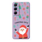 For iPhone 13 Pro Max A Series Minimalist TPU Creative Painted Phone Case(Purple A0940)