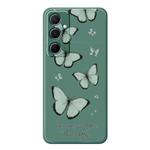 For iPhone 12 Pro Max A Series Minimalist TPU Creative Painted Phone Case(Green A0979)
