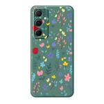 For iPhone 12 Pro Max A Series Minimalist TPU Creative Painted Phone Case(Green A0944)