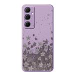 For iPhone 12 Pro Max A Series Minimalist TPU Creative Painted Phone Case(Purple A0945)