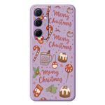 For iPhone 16e B Series Minimalist TPU Creative Painted Phone Case(Purple A0997)