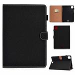 For iPad Air 2022 / 2020 10.9 Solid Color Magnetic Horizontal Flip Leather Case with Card Slots & Holder & Anti-skid Strip(Black)