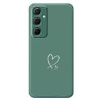 For iPhone 14 D Series Minimalist TPU Creative Painted Phone Case(Green A1044)