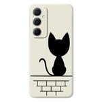 For iPhone 13 Pro Max D Series Minimalist TPU Creative Painted Phone Case(White A1052)