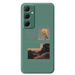 For iPhone 15 Pro Max G Series Minimalist TPU Creative Painted Phone Case(Green A1107)