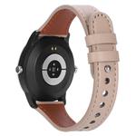 20mm xDfind Double Ring Single Rivet Genuine Leather Watch Band(Apricot)
