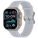 For Apple Watch 42 / 44 / 45 / 46 / 49mm xDfind Breathable Silicone Watch Band(Grey)