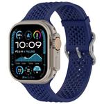 For Apple Watch 42 / 44 / 45 / 46 / 49mm xDfind Breathable Silicone Watch Band(Midnight Blue)