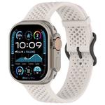 For Apple Watch 42 / 44 / 45 / 46 / 49mm xDfind Breathable Silicone Watch Band(Starlight)