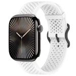For Apple Watch 38 / 40 / 41 / S10 42mm xDfind Breathable Silicone Watch Band(White)