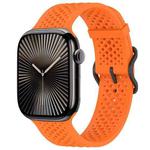 For Apple Watch 38 / 40 / 41 / S10 42mm xDfind Breathable Silicone Watch Band(Orange)