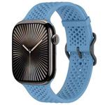 For Apple Watch 38 / 40 / 41 / S10 42mm xDfind Breathable Silicone Watch Band(Blue)