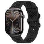 For Apple Watch 38 / 40 / 41 / S10 42mm xDfind Breathable Silicone Watch Band(Black)