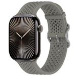 For Apple Watch 38 / 40 / 41 / S10 42mm xDfind Breathable Silicone Watch Band(Titanium Grey)